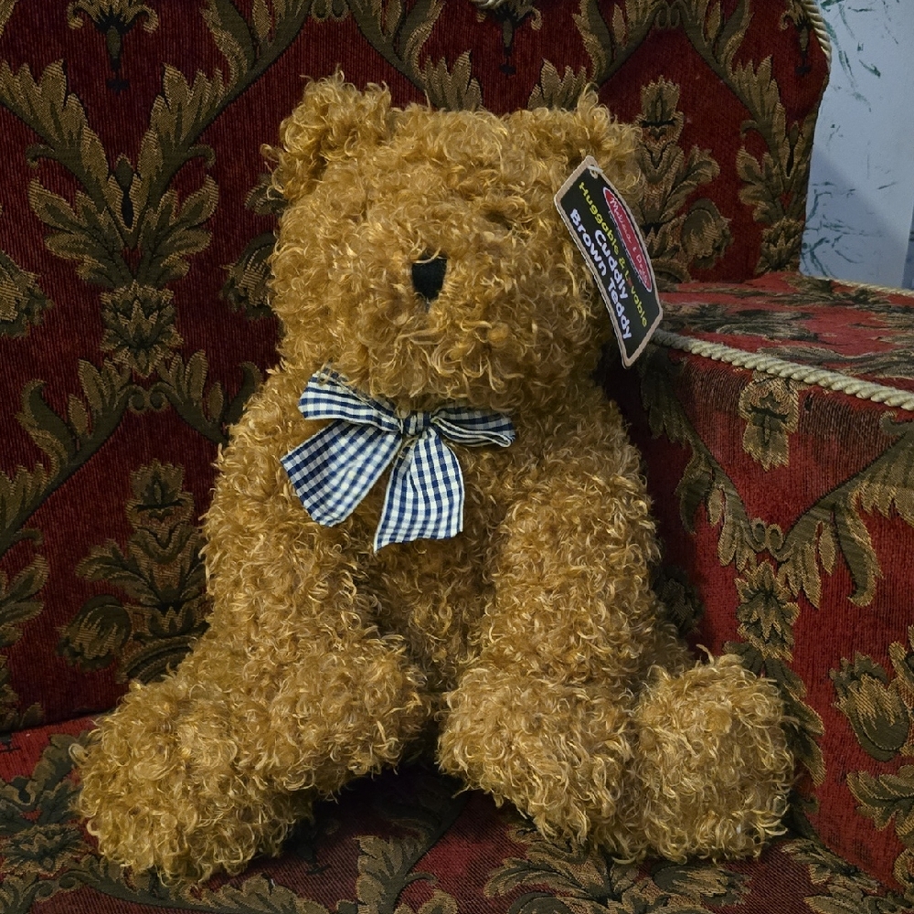 NWT Melissa And Doug Cuddly Brown Teddy